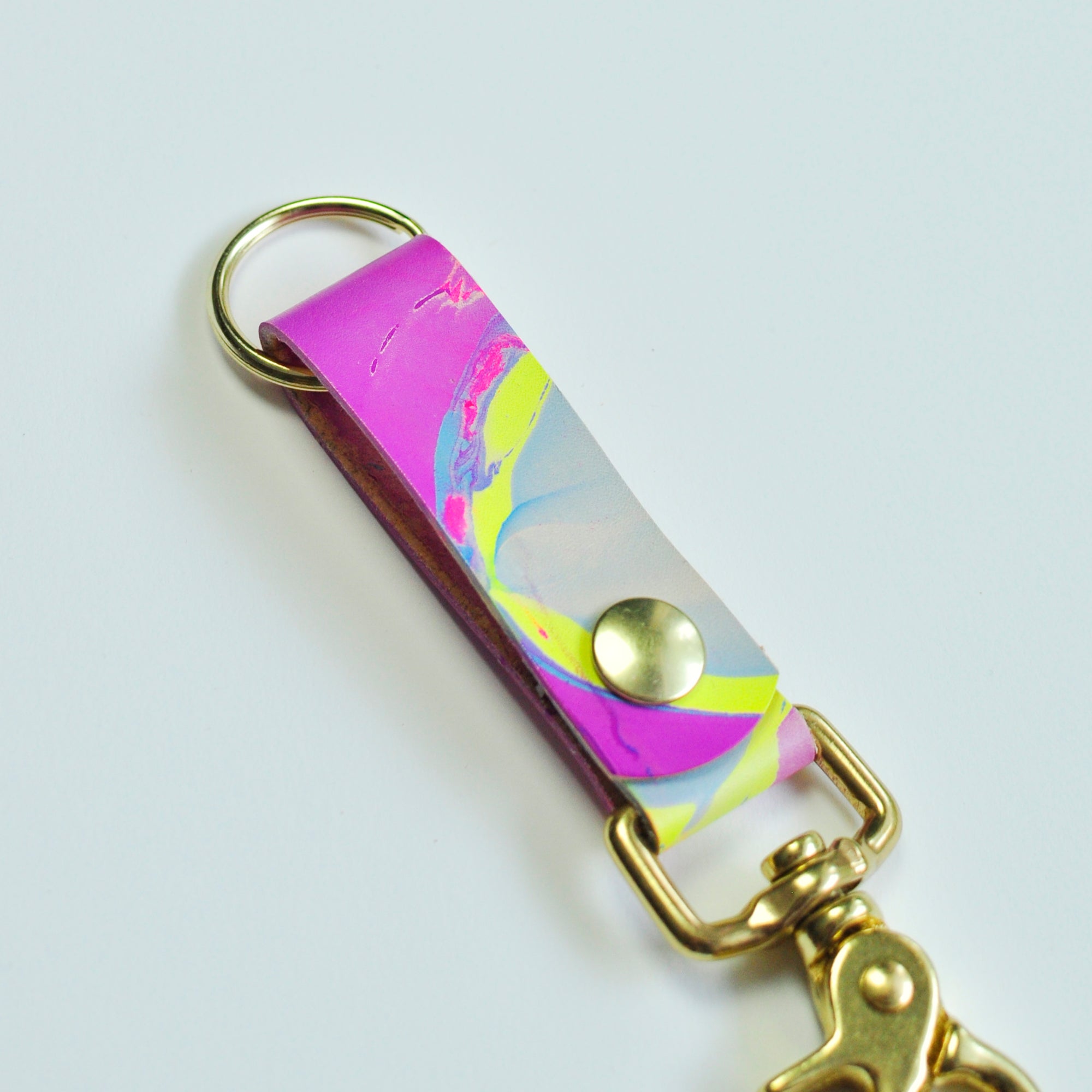 1" Marbled Leather Keeper