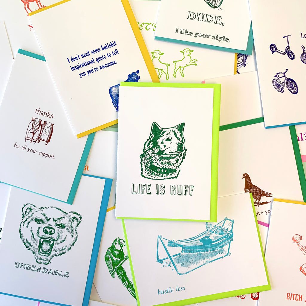 Letterpress 10 Card Surprise Pack