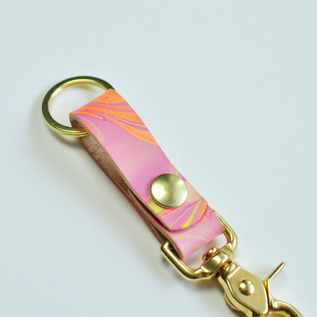 3/4" Marbled Leather Keeper